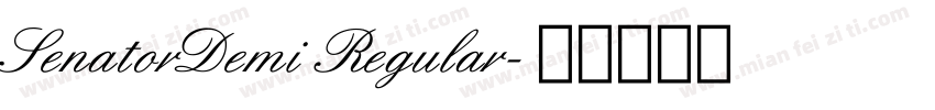 SenatorDemi Regular字体转换